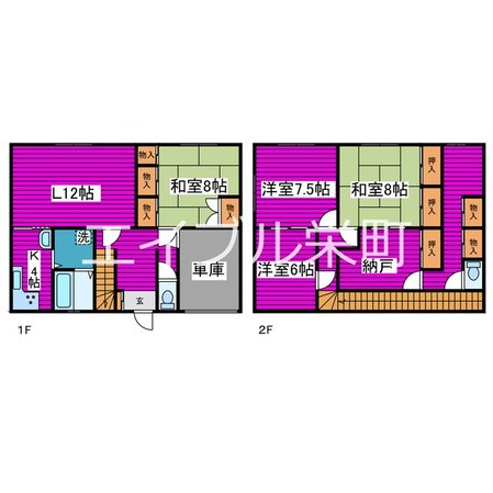 太平駅 徒歩27分 1-2階の物件間取画像